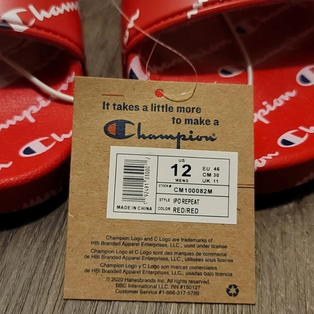 Champion IPO Repeat Slides Sandals Flip Flops